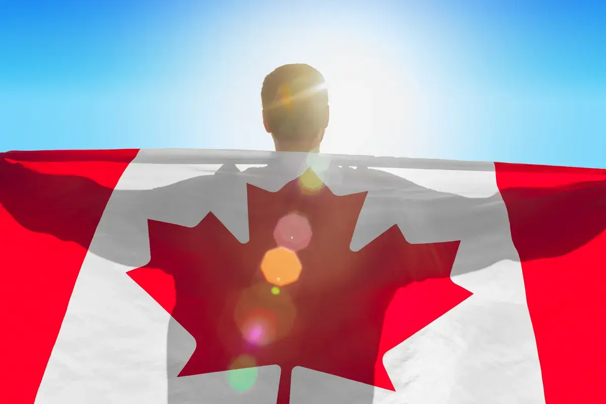 man-with-a-flag-of-canada-