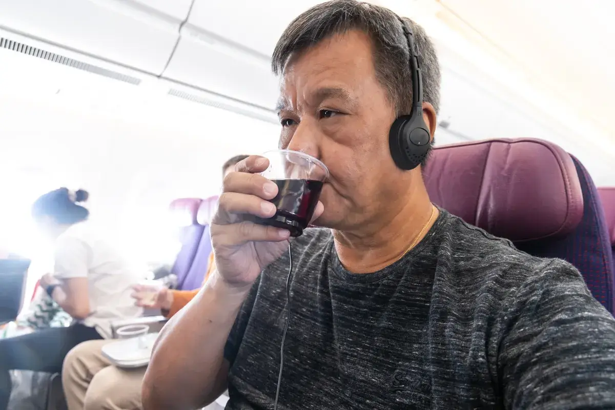 vino en vuelo