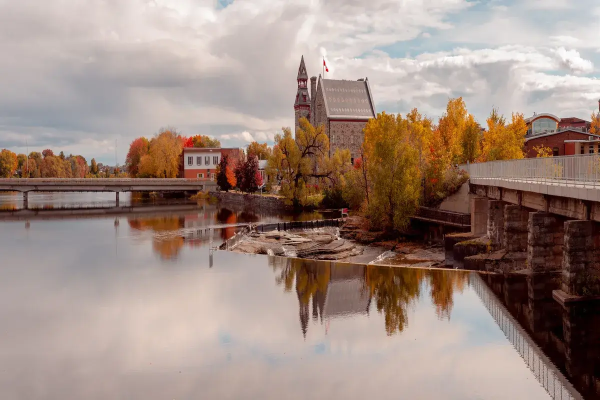 a-church-in-a-small-town-in-autumn