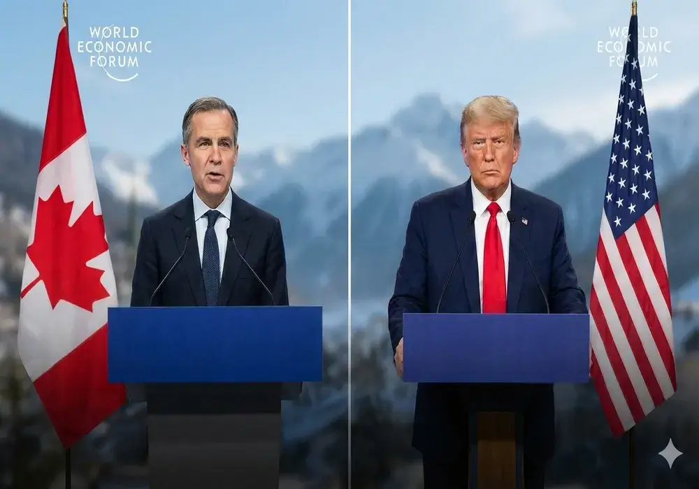 Trump vs Mark Carney en Davos
