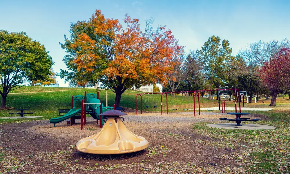 children-playground-in-autumn
