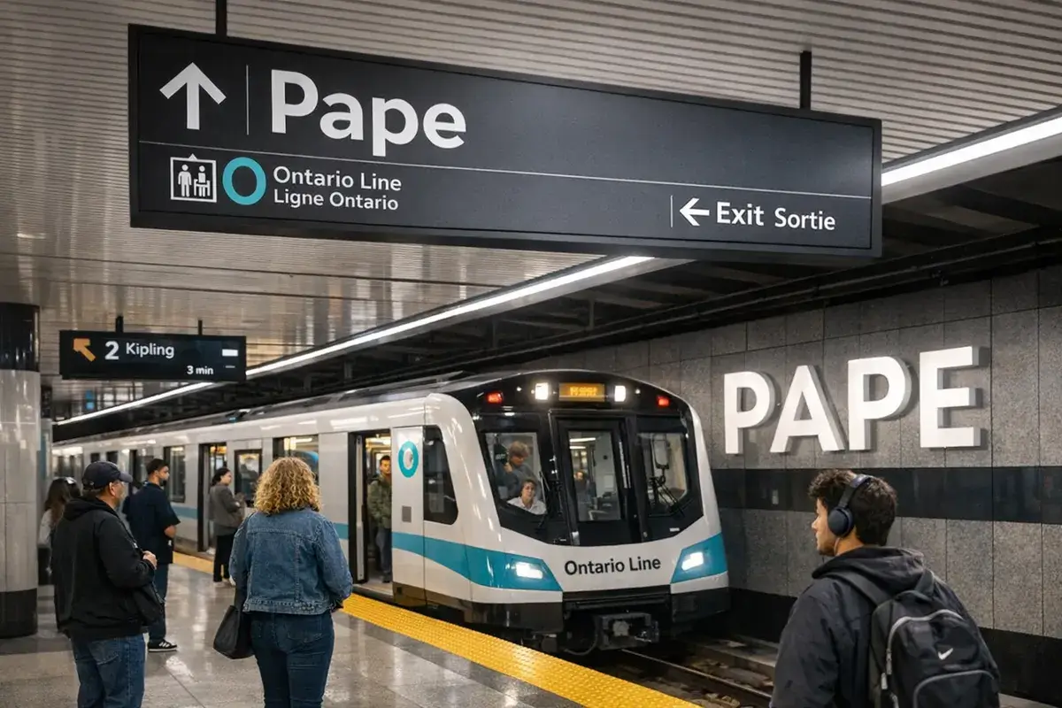 estación Pape del Ontario Line